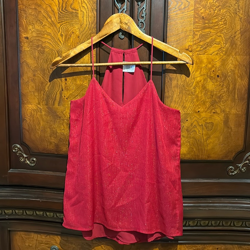 Express red shimmer Barcelona cami size XS